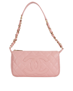 Timeless CC Shoulder Bag, Caviar, Pink, 93949059(2004-05), DB/B, 3*